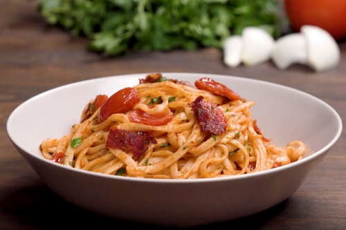 Pastırmalı Makarna 